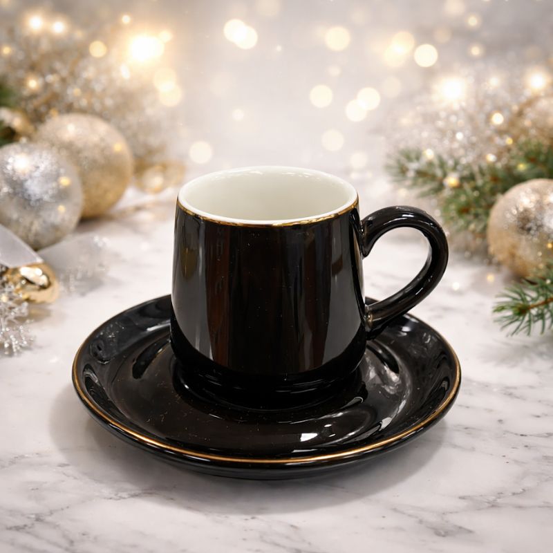 SERVICE A CAFE NOIR LISERE DORE x12 PCS