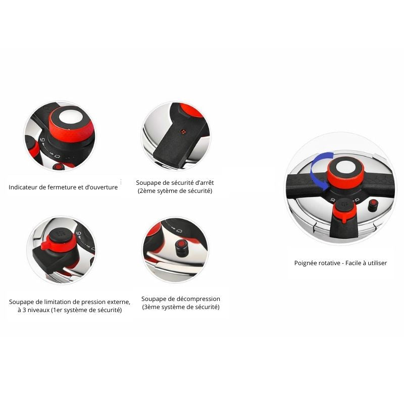 NEUDORF COCOTTE EN INOX 8 LT - 22 CM