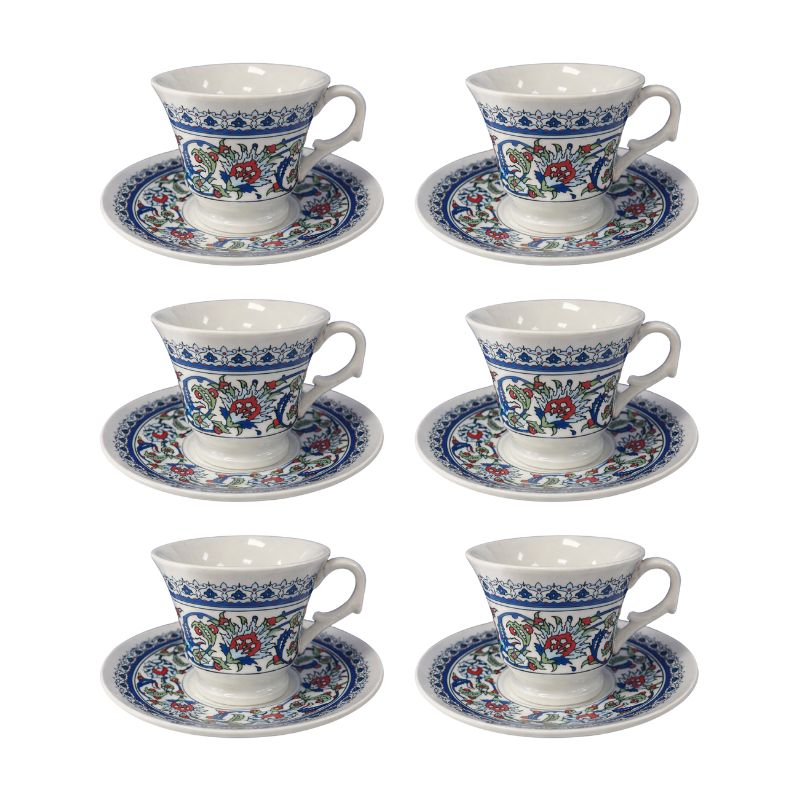 SERVICE A CAFE FLORAL DESIGN x12 PCS