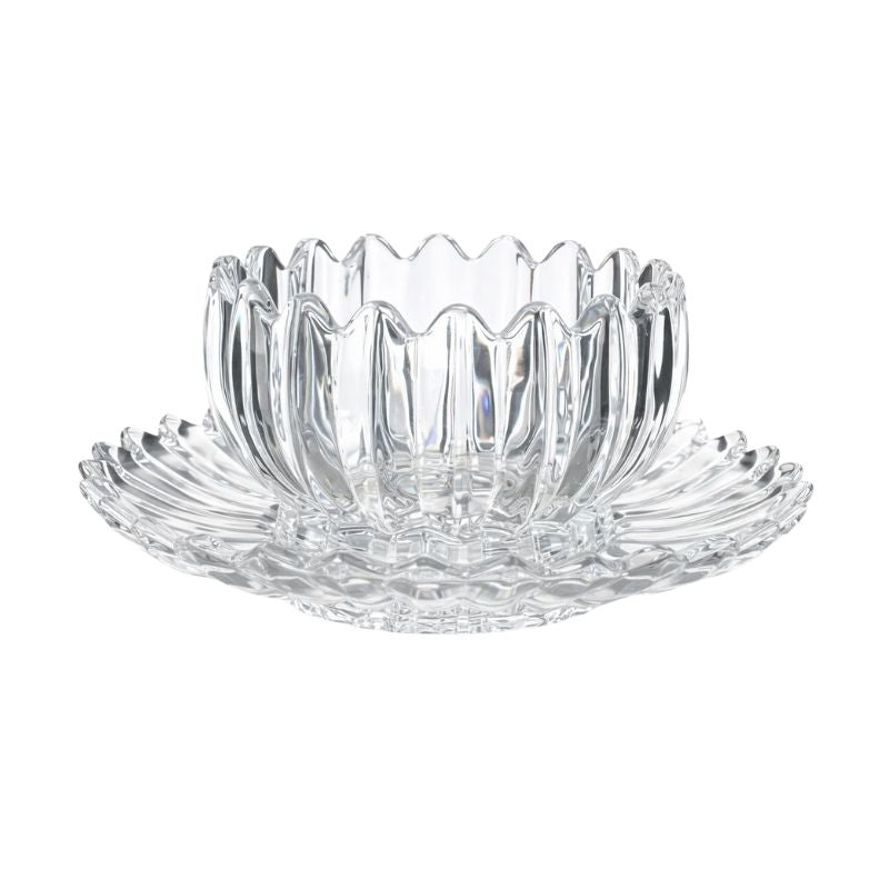 BOL ET SOUCOUPE EN VERRE ASPECT CRISTAL x12 PCS