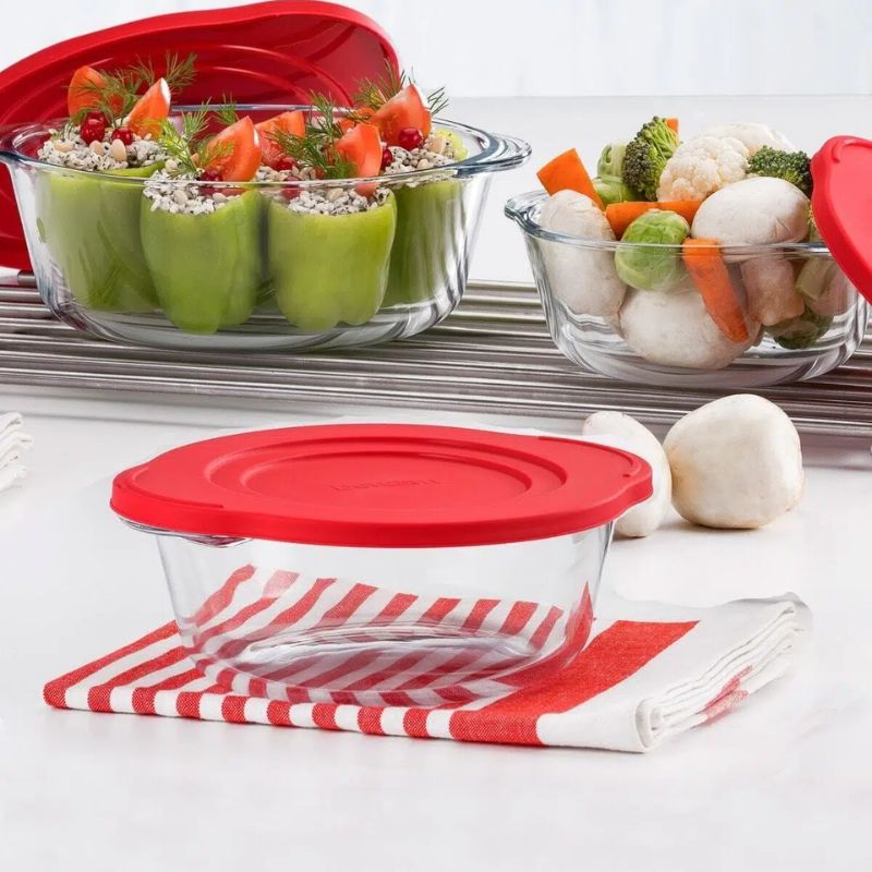 BORCAM COCOTTE RONDE AVEC COUVERCLE SILICONE 2,1 LT