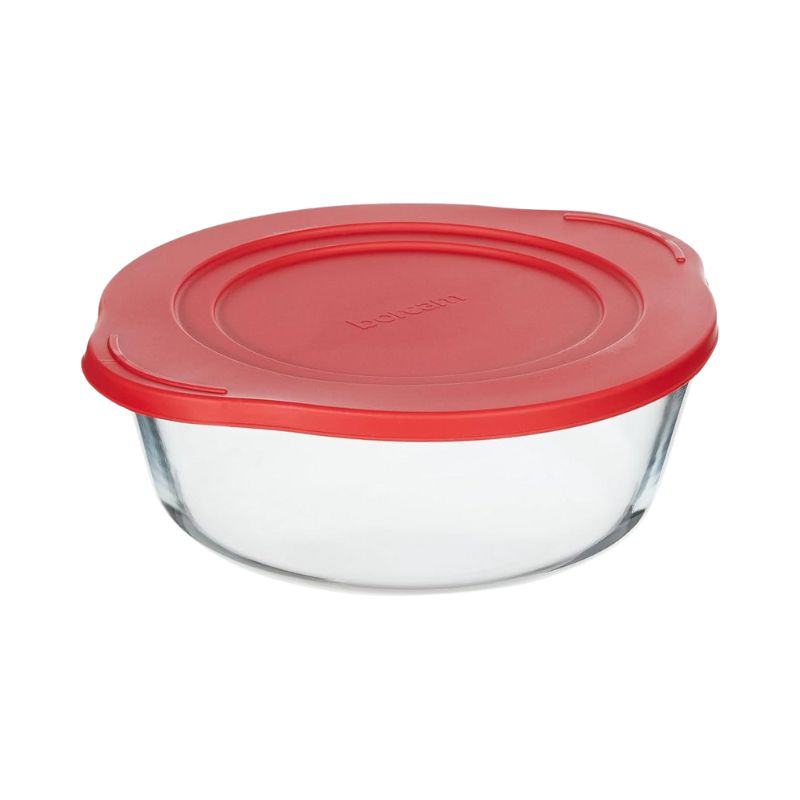 BORCAM COCOTTE RONDE AVEC COUVERCLE SILICONE 2,1 LT