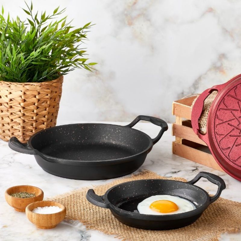 IRON POELE / SAUTEUSE 2 ANSES GRANIT Ø22 CM NON INDUCTION