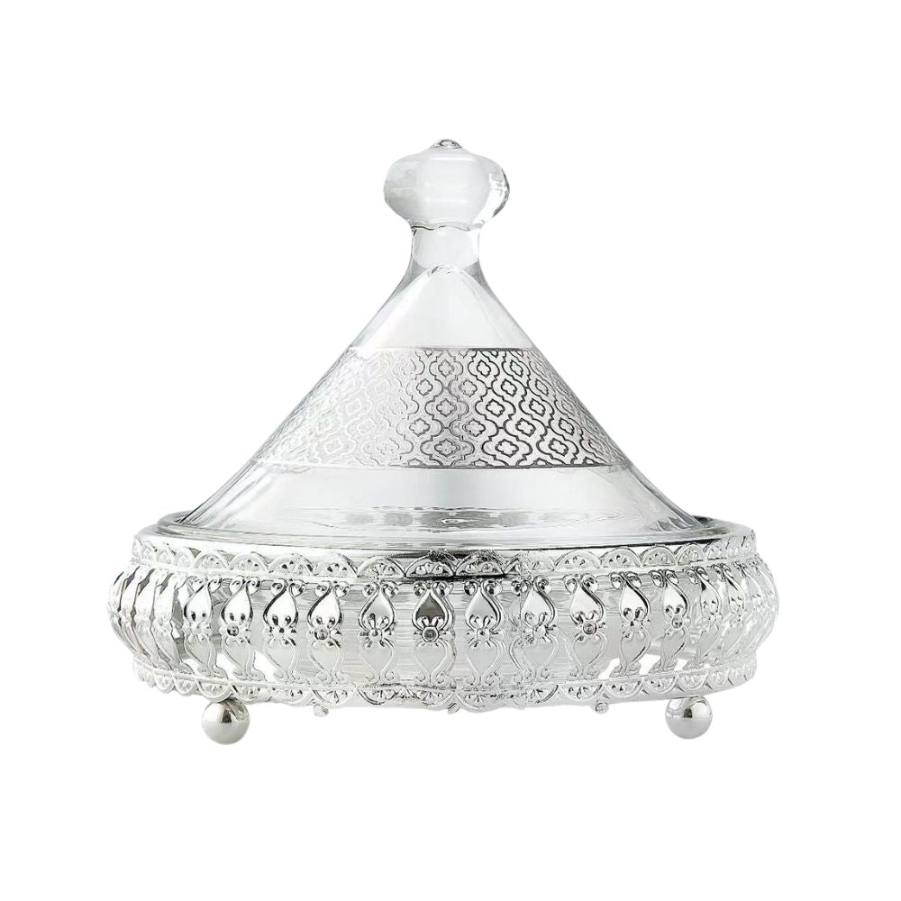 TAJINE EN VERRE ARABESQUE SILVER 235ML