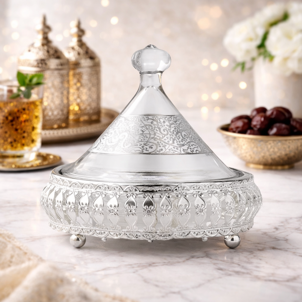 TAJINE EN VERRE CALLIGRAPHY SILVER 235ML