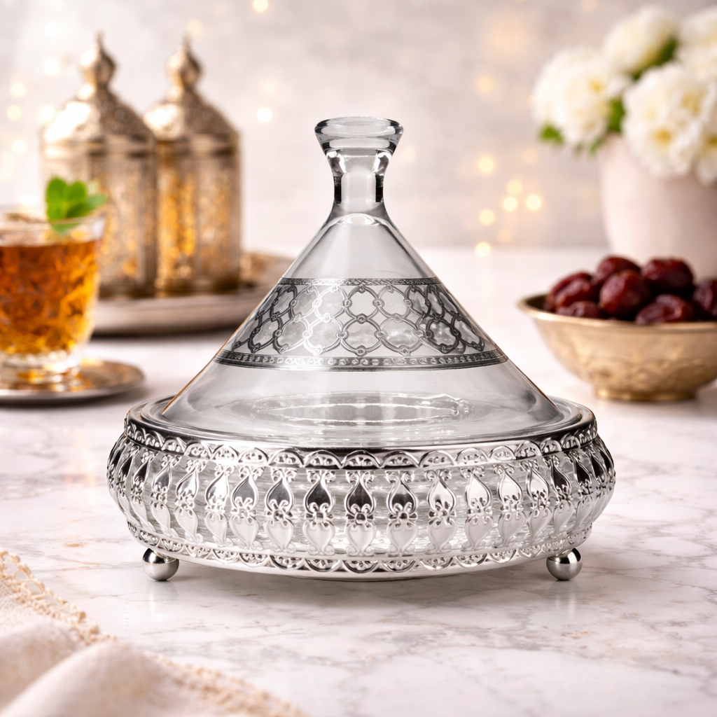 TAJINE EN VERRE ANDALOUS SILVER 235ML