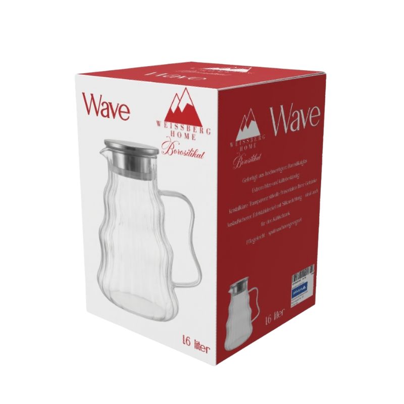 WEISSBERG WAVE CARAFE EN VERRE BOROSILICATE 1,6 LT