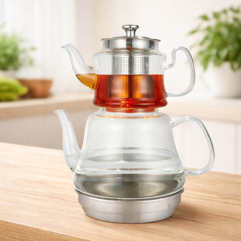 WEISSBERG THEIERE EN VERRE 1+2 LT - COMPATIBLE INDUCTION