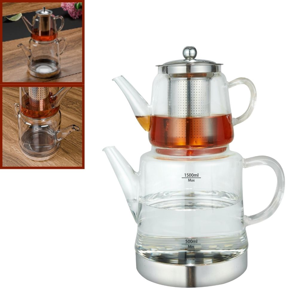 WEISSBERG THEIERE EN VERRE 1+2 LT - COMPATIBLE INDUCTION (Copie)