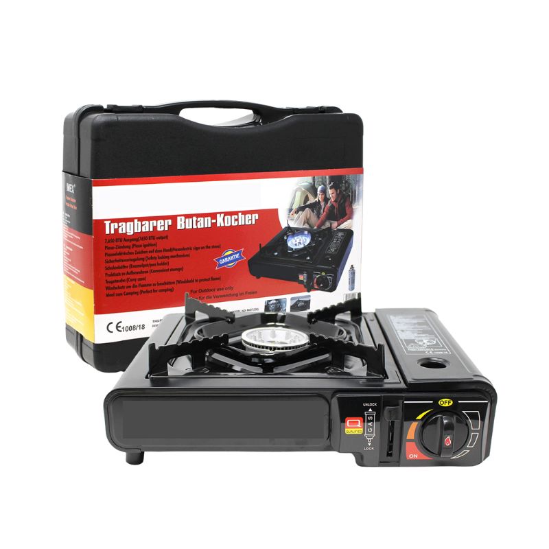 Valise Réchaud à Gaz Camping Noir MYSS LIFE