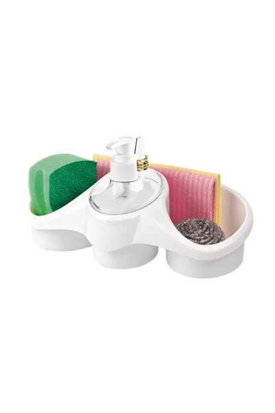 Distributeur pour Evier Avec Réservoir et Porte Eponge TIDY