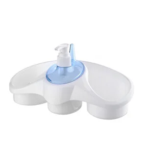 Distributeur pour Evier Avec Réservoir et Porte Eponge LADY