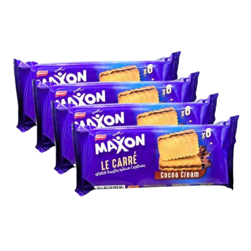 Le Carré Biscuits x6 Crème de Chocolat 4x156gr - MAXON