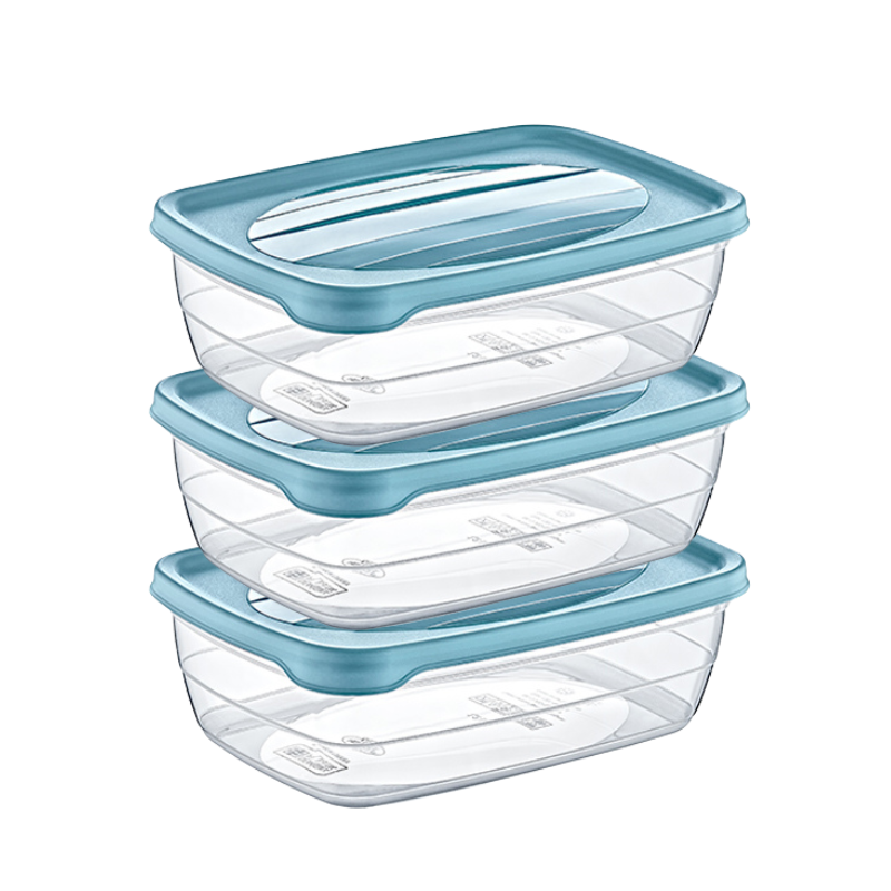 Set de Conservation Rectangle en Plastique 3 Lt x 2 pièces - HOBBY LIFE