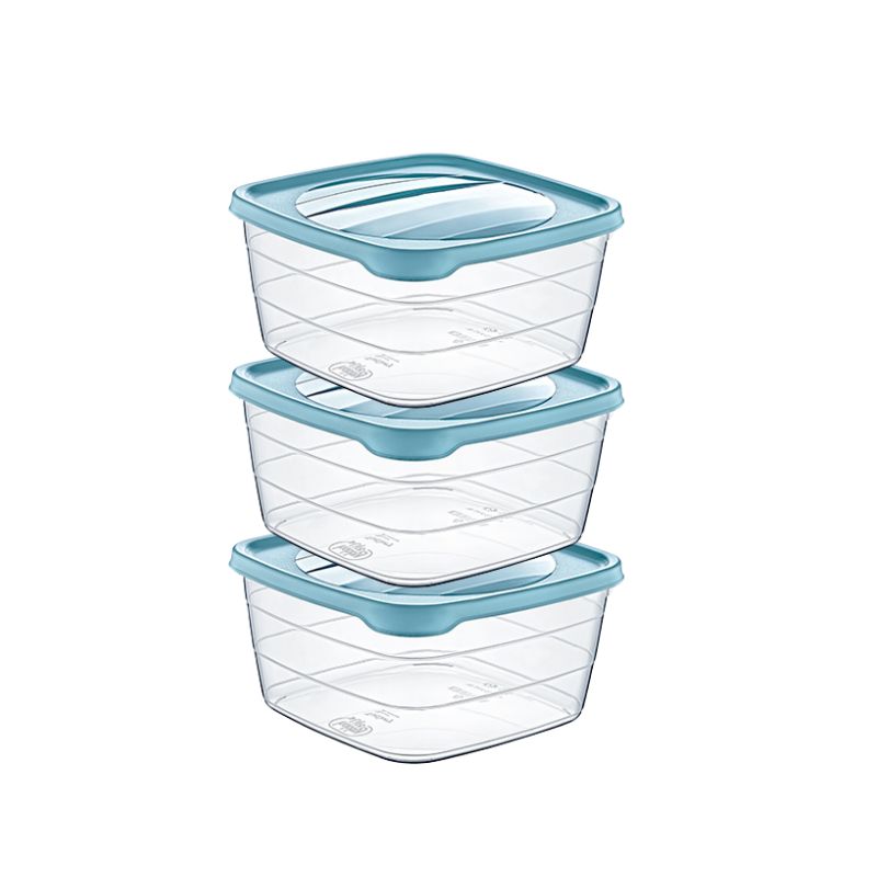 Set de Conservation Carré en Plastique 0,5 Lt x 3 pièces - HOBBY LIFE